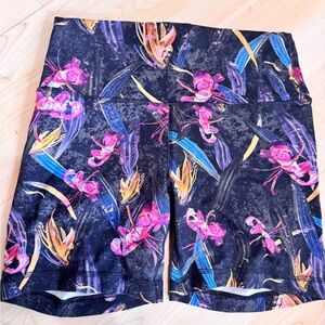 Lululemon Floral Patterned Athletic Shorts